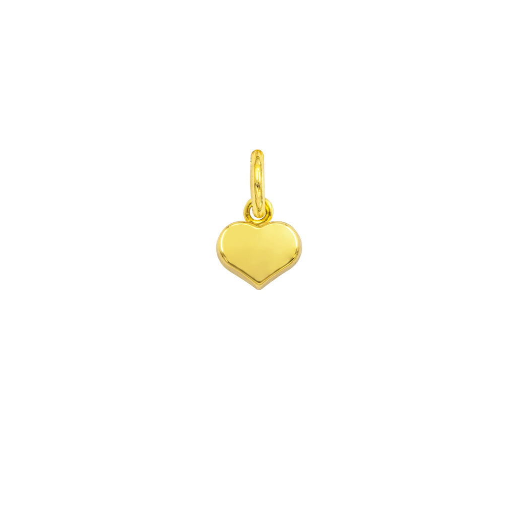 Gold Heart Charm in yellow gold | Facco Gioielli