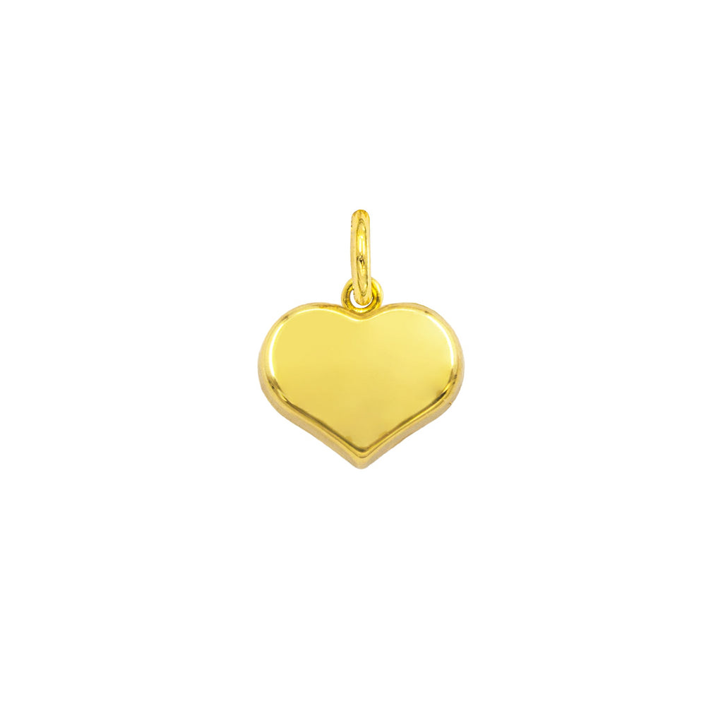 Gold Heart Charm in yellow gold | Facco Gioielli