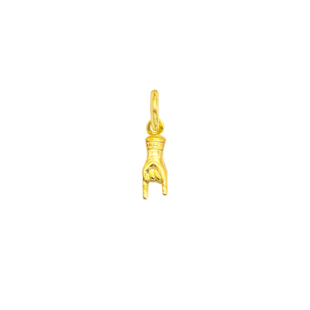 Gold Lucky Horns Charm in yellow gold | Facco Gioielli