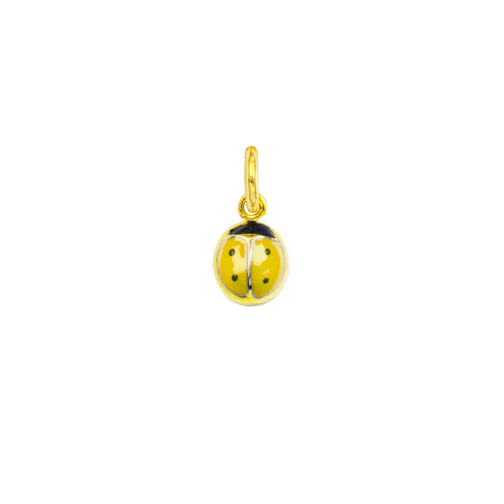 Charm Mariquita de Oro e Smalto Giallo en oro amarillo | Facco Gioielli