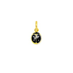 Gold Ladybird Charm e Smalto Nero in yellow gold | Facco Gioielli