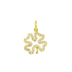 Charm Quadrifoglio in Oro e Zirconi in oro giallo | Facco Gioielli