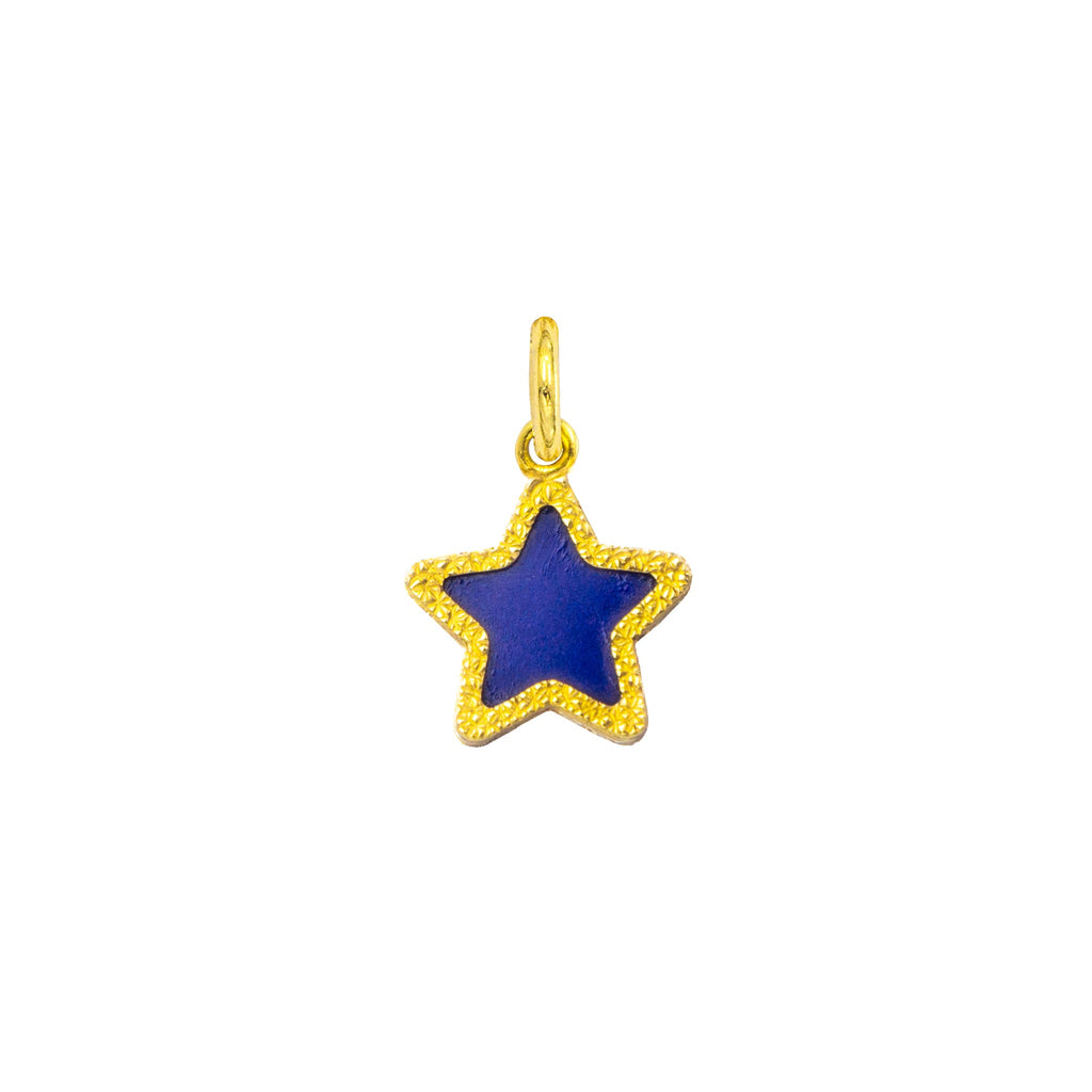 Gold Star Charm e Lapislazzuli in yellow gold | Facco Gioielli