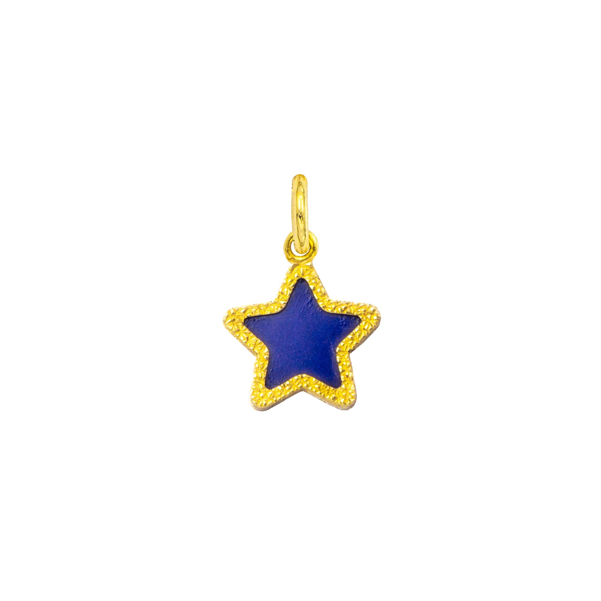 Charm Stella in Oro e Lapislazzuli