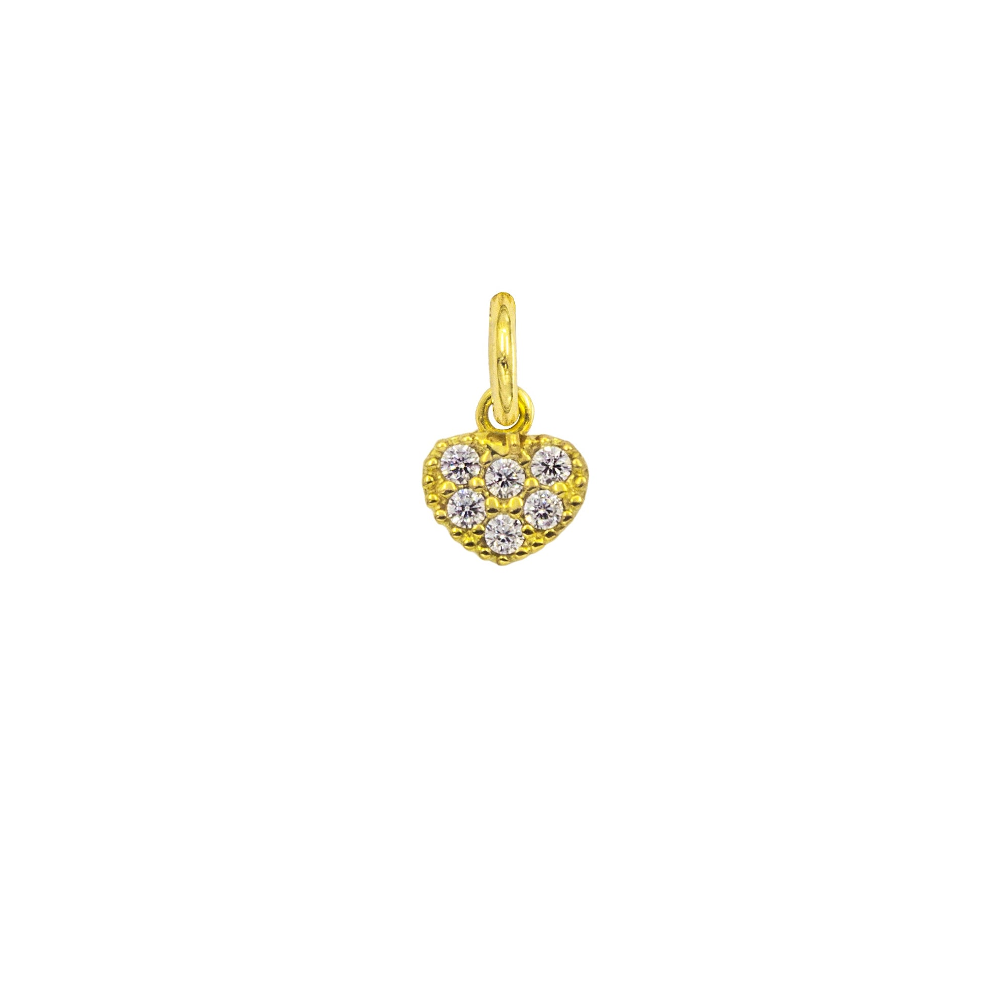 Charm Cuore in Oro e Zirconi