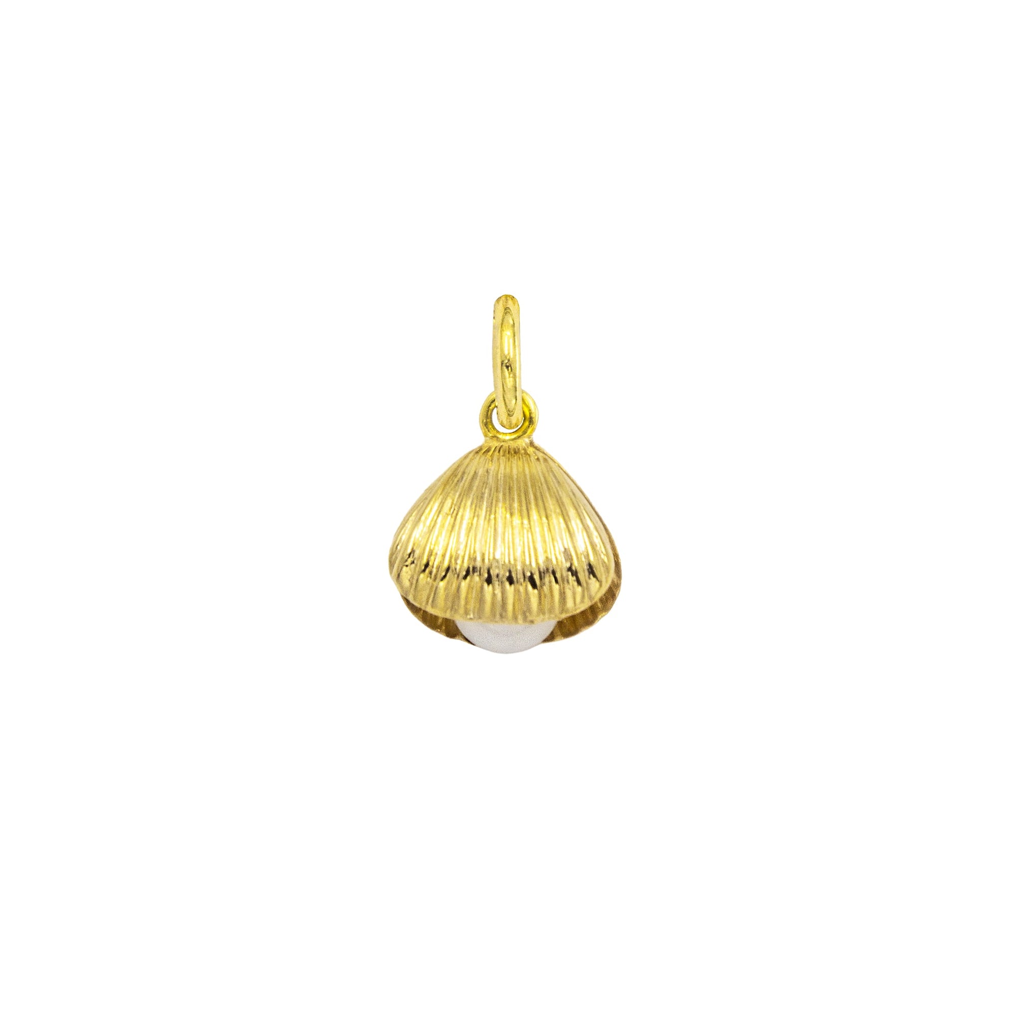 Charm Conchiglia in Oro e Perla