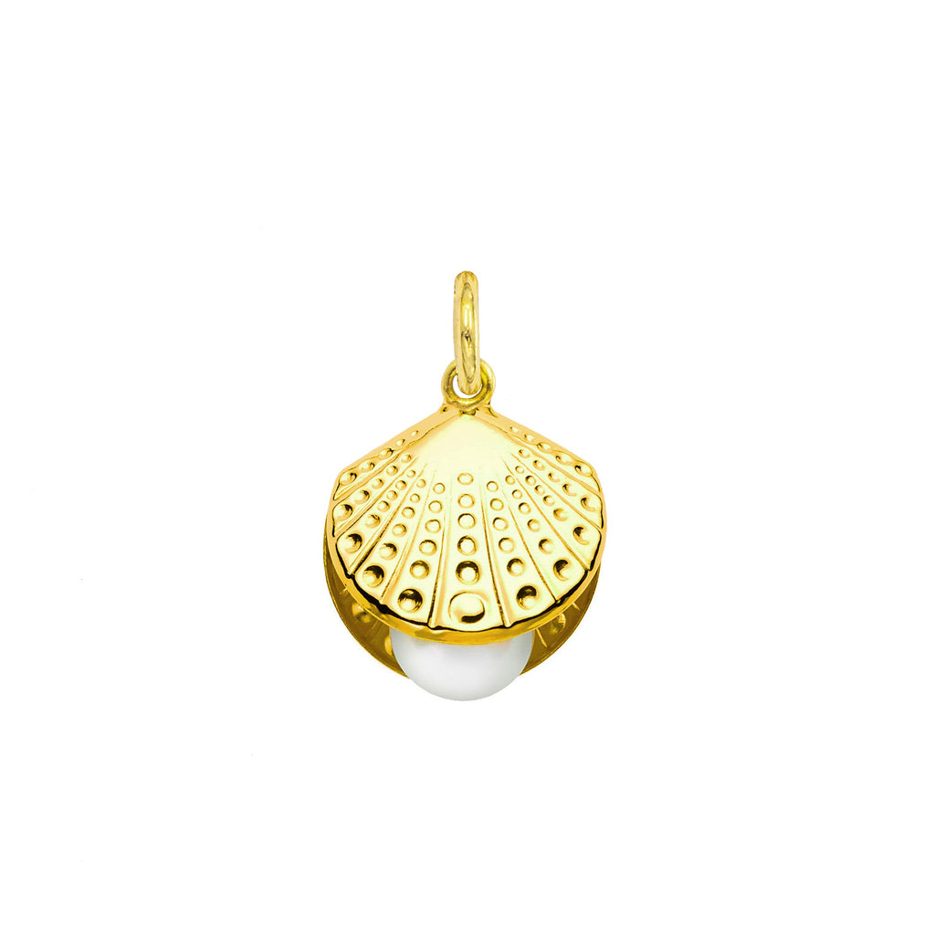 Charm Conchiglia in Oro e Perla