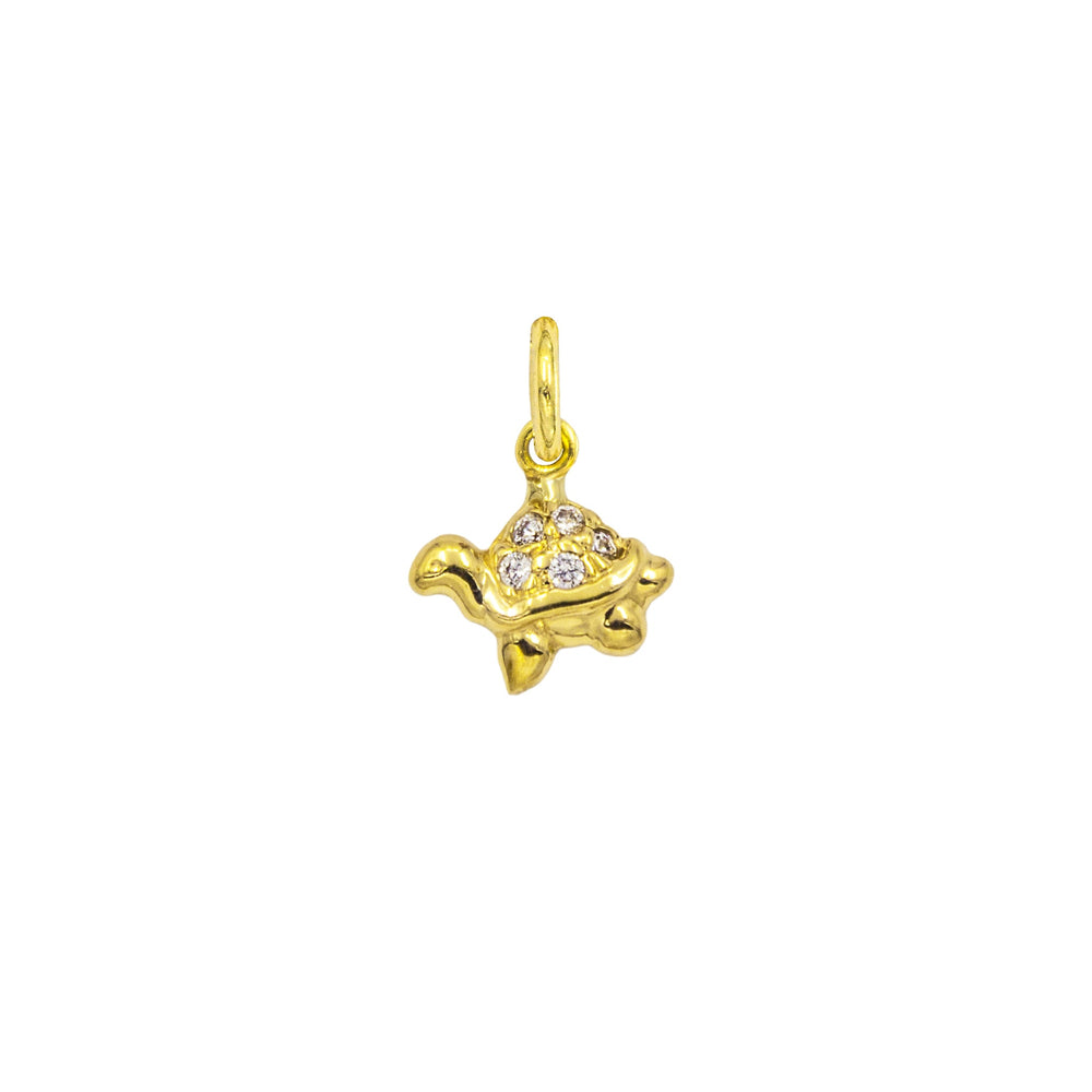 Charm Tartaruga in Oro e Zirconi in oro giallo | Facco Gioielli