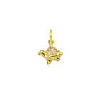 Gold Turtle Charm with Zirconia in yellow gold | Facco Gioielli