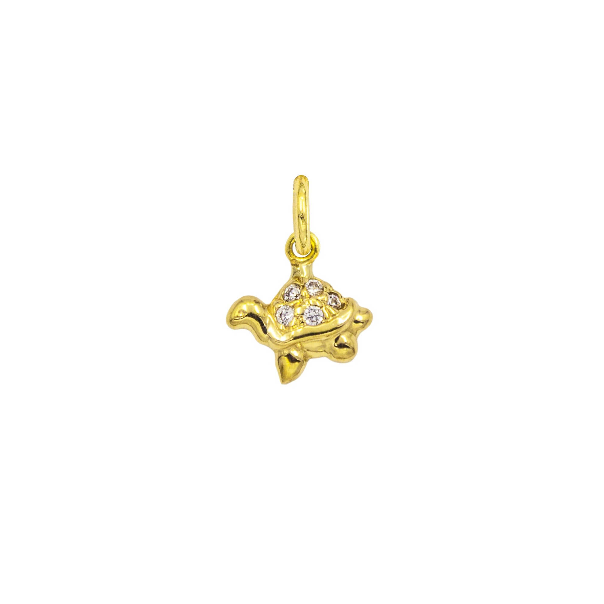Charm Tartaruga in Oro e Zirconi