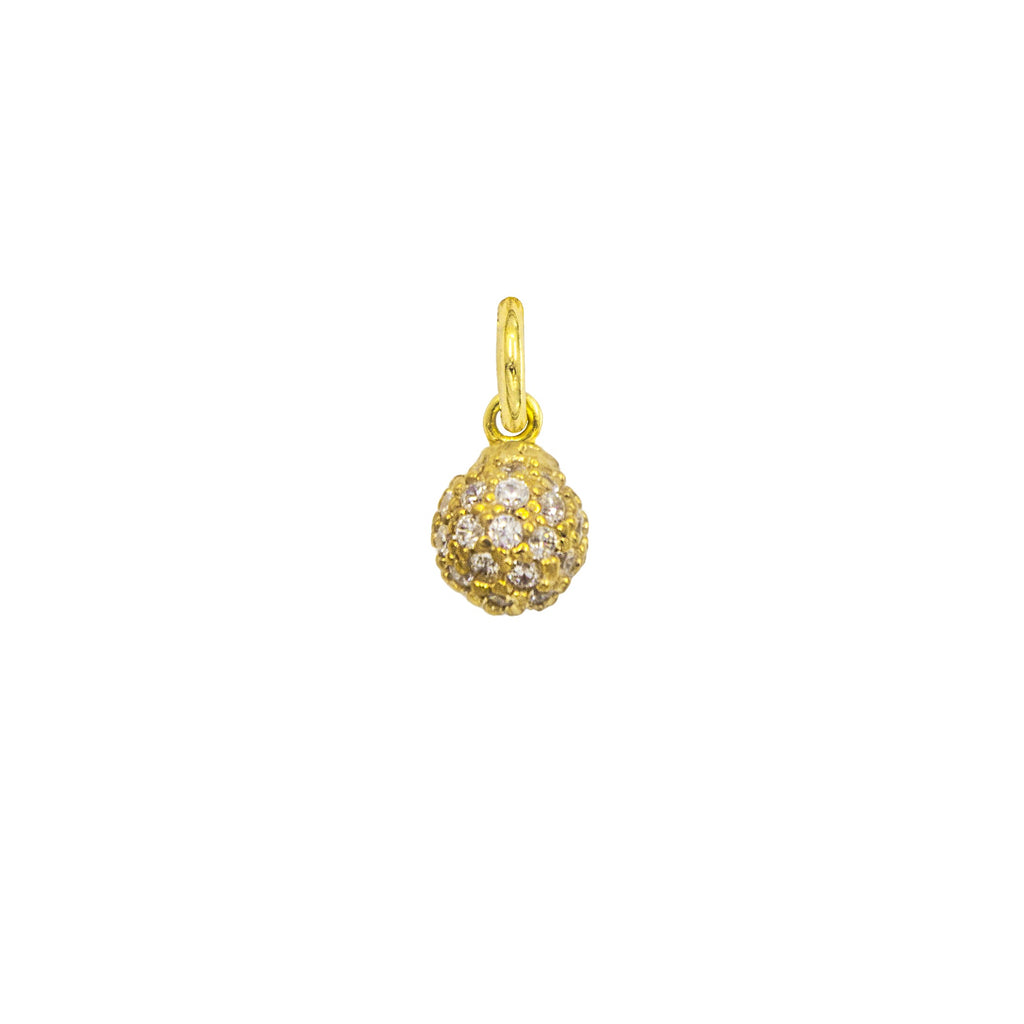 Charm Esfera de Oro e Zirconi en oro amarillo | Facco Gioielli