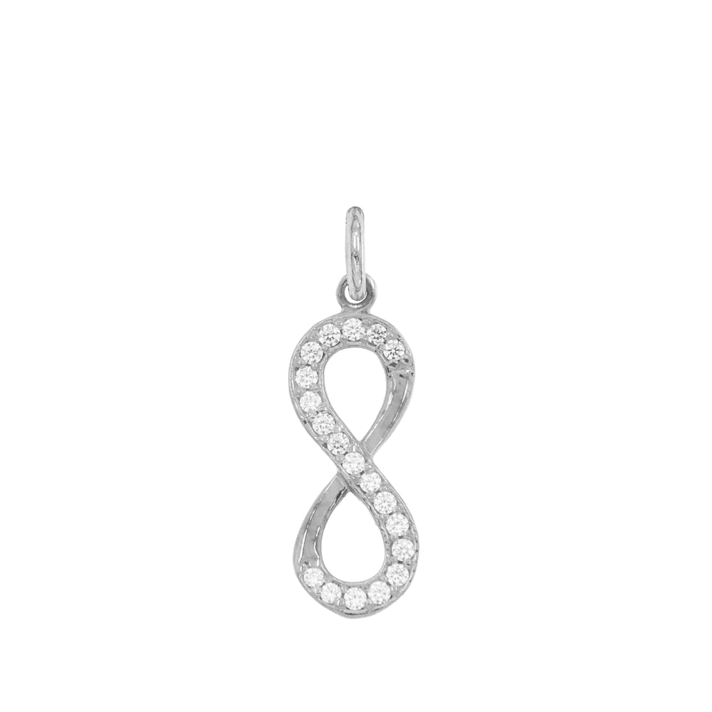 Charm Infinito in Oro e Zirconi in oro bianco | Facco Gioielli