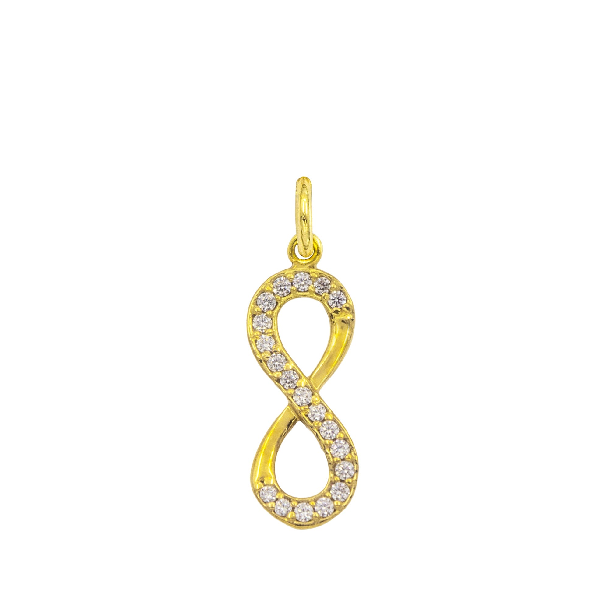 Charm Infinito in Oro e Zirconi