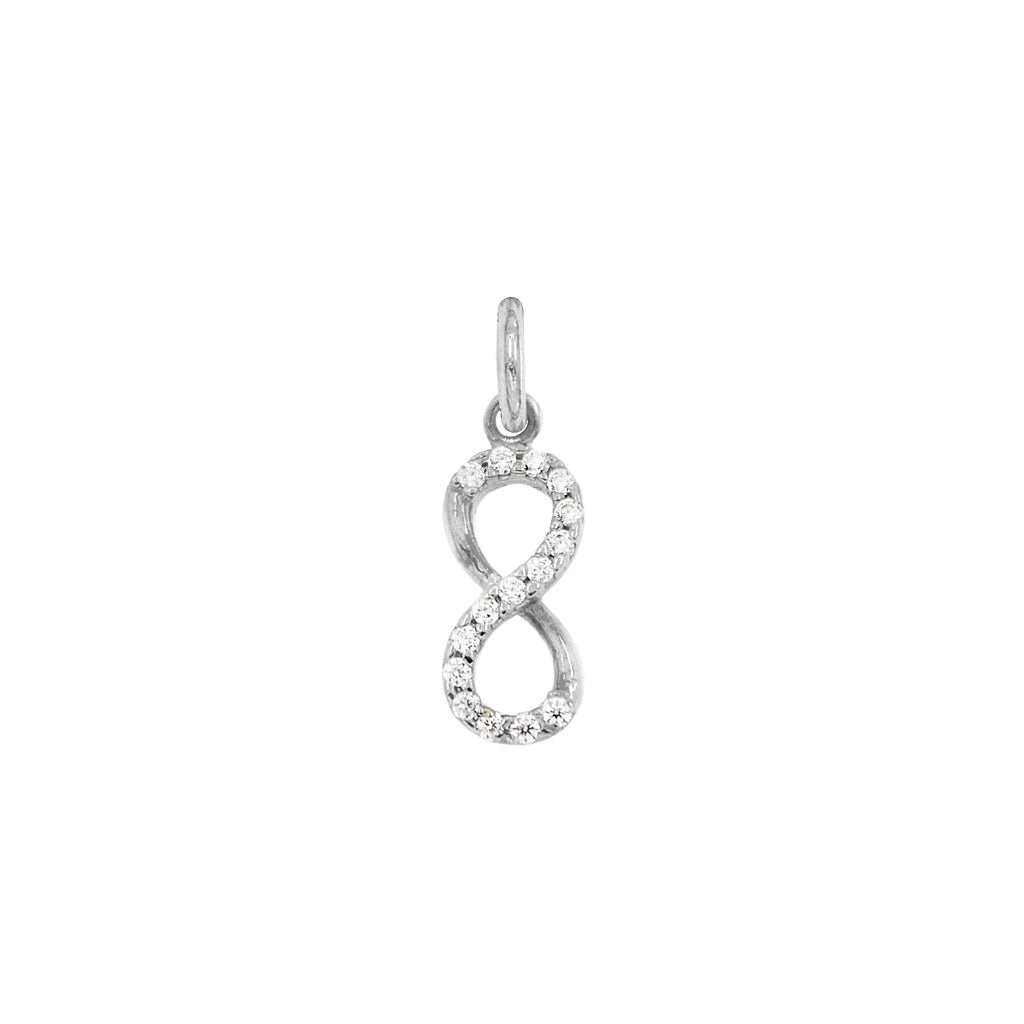 Charm Infinito in Oro e Zirconi in Oro bianco | Facco Gioielli