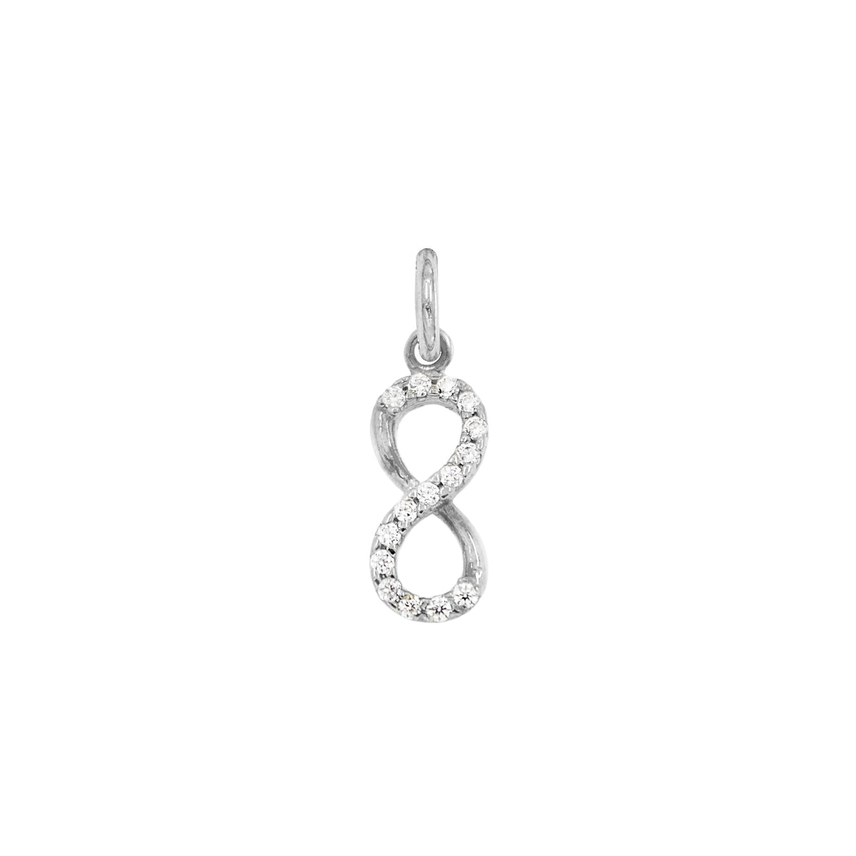 Charm Infinito in Oro e Zirconi in Oro bianco | Facco Gioielli