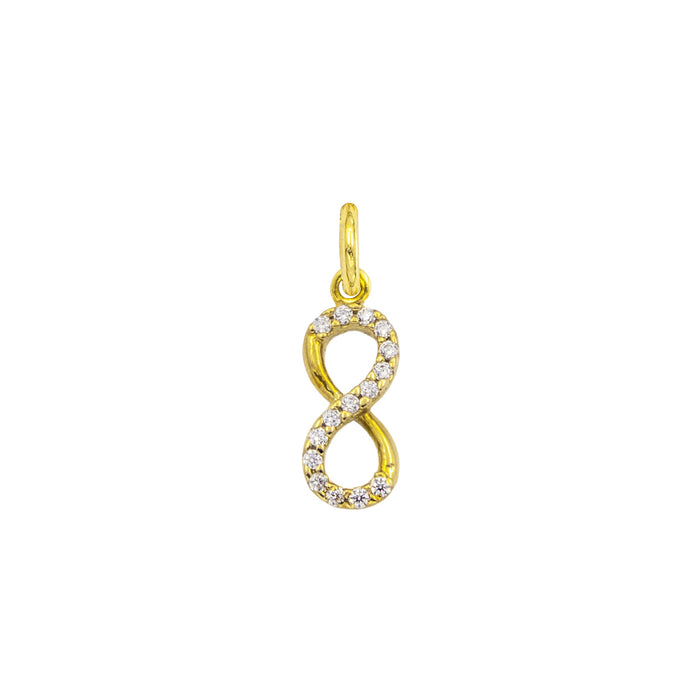 Charm Infinito in Oro e Zirconi