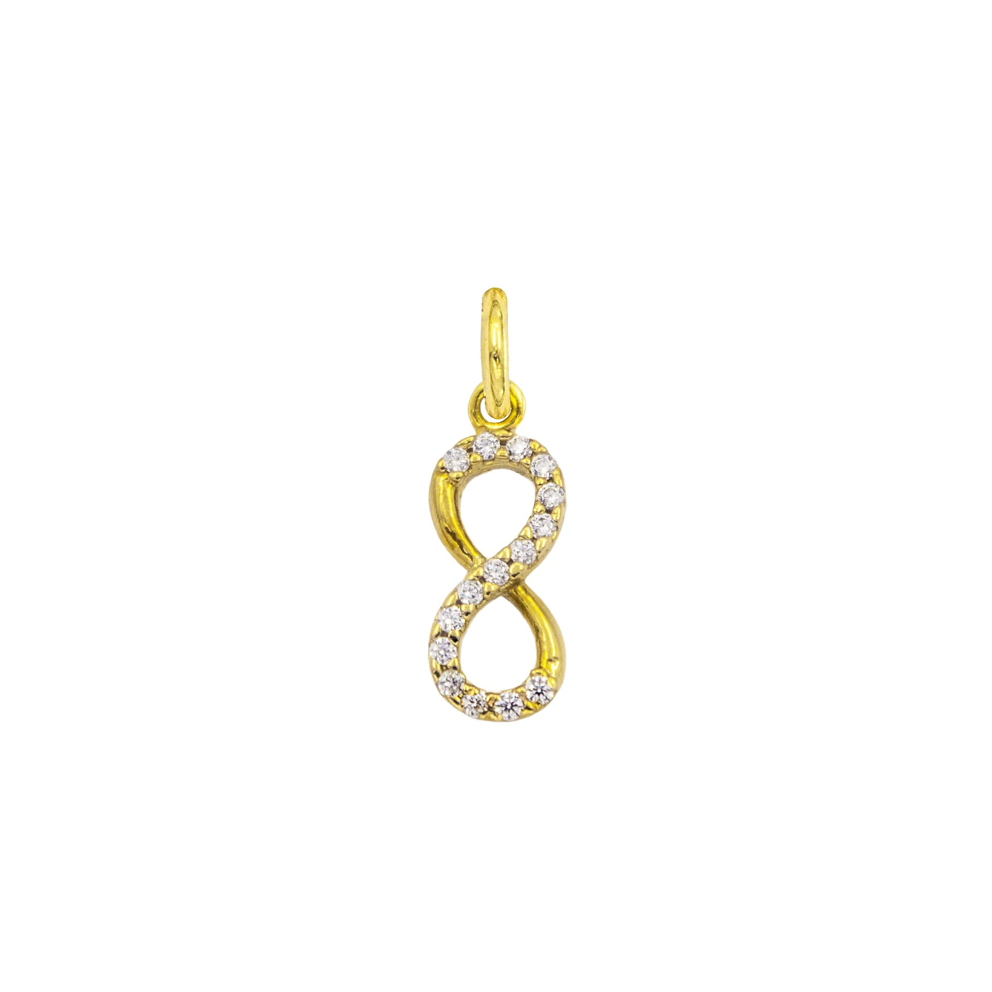 Charm Infinito in Oro e Zirconi