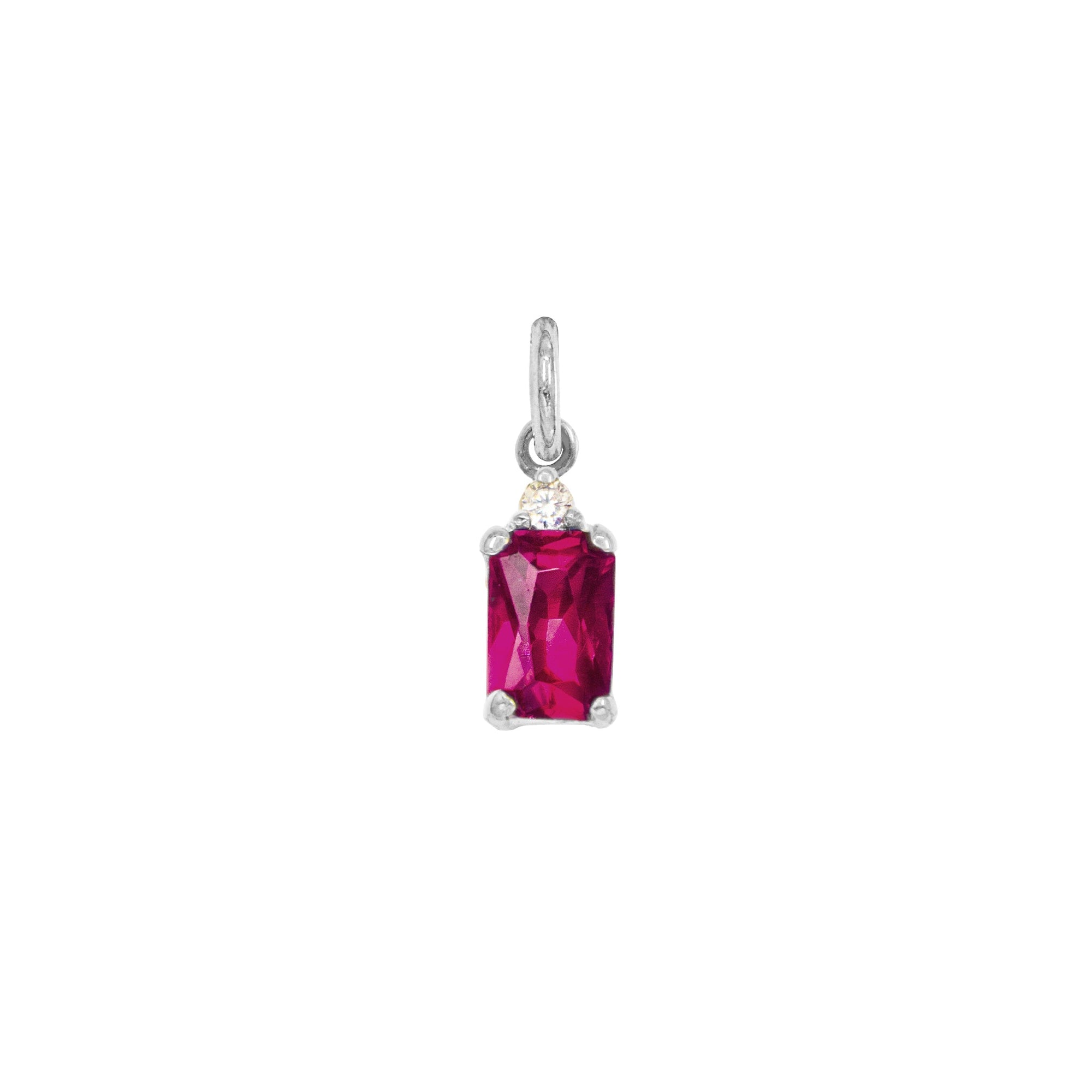 Charm Rubino in Oro e Zirconi