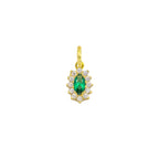 Charm Smeraldo in Oro e Zirconi in oro giallo | Facco Gioielli