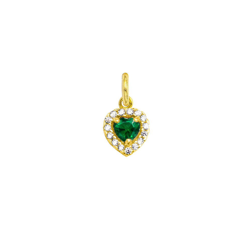Charm Smeraldo in Oro e Zirconi in oro giallo | Facco Gioielli