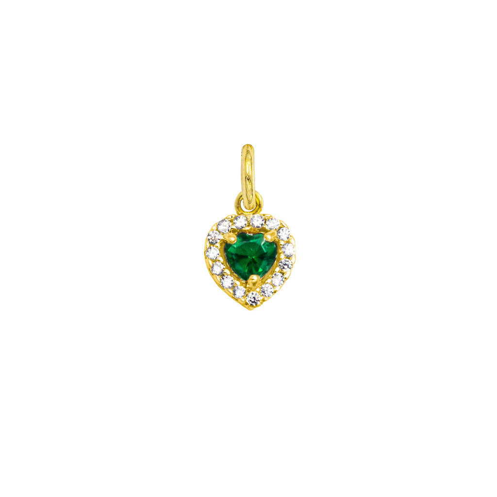 Charm Esmeralda de Oro con Circonitas en oro amarillo | Facco Gioielli