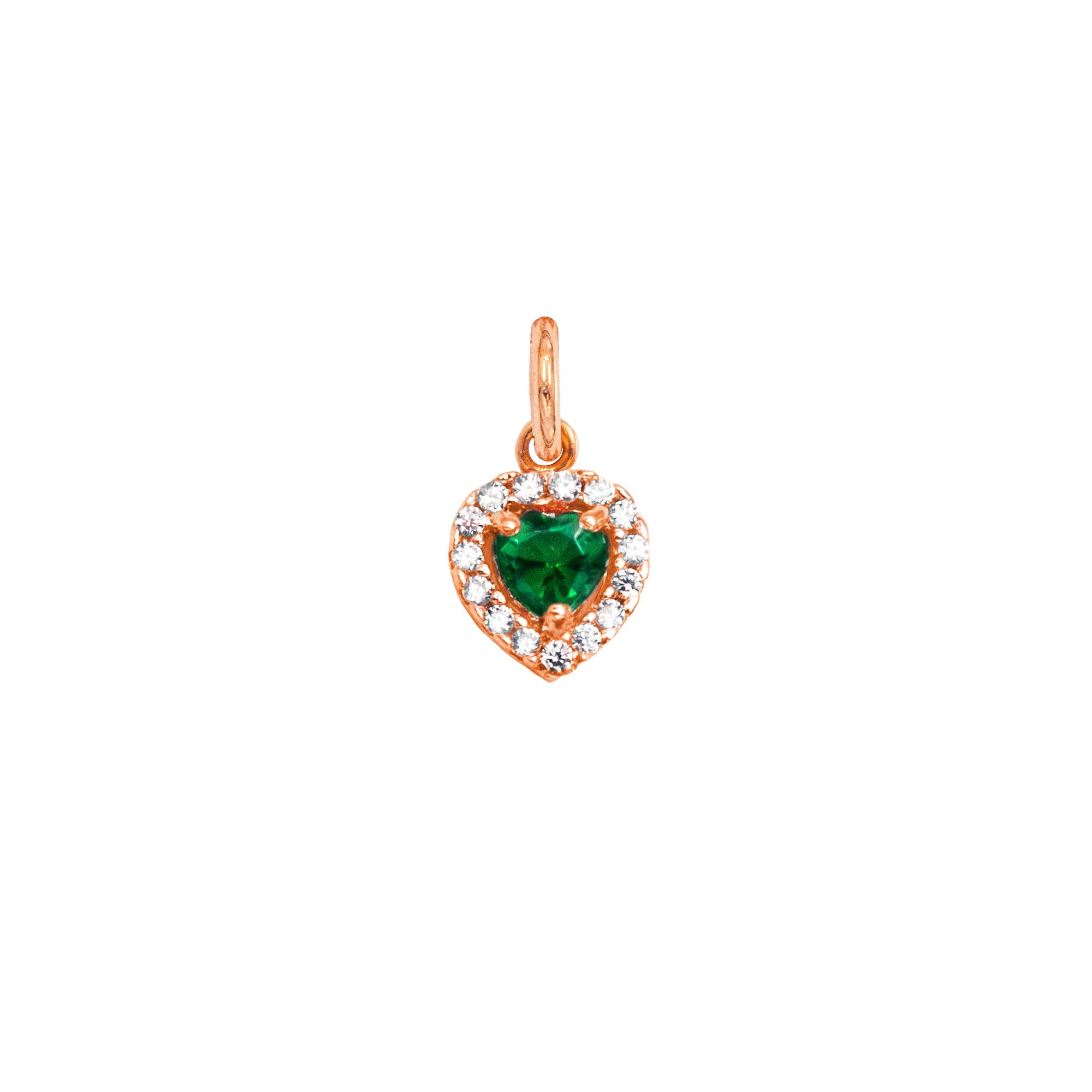 Charm Smeraldo in Oro e Zirconi