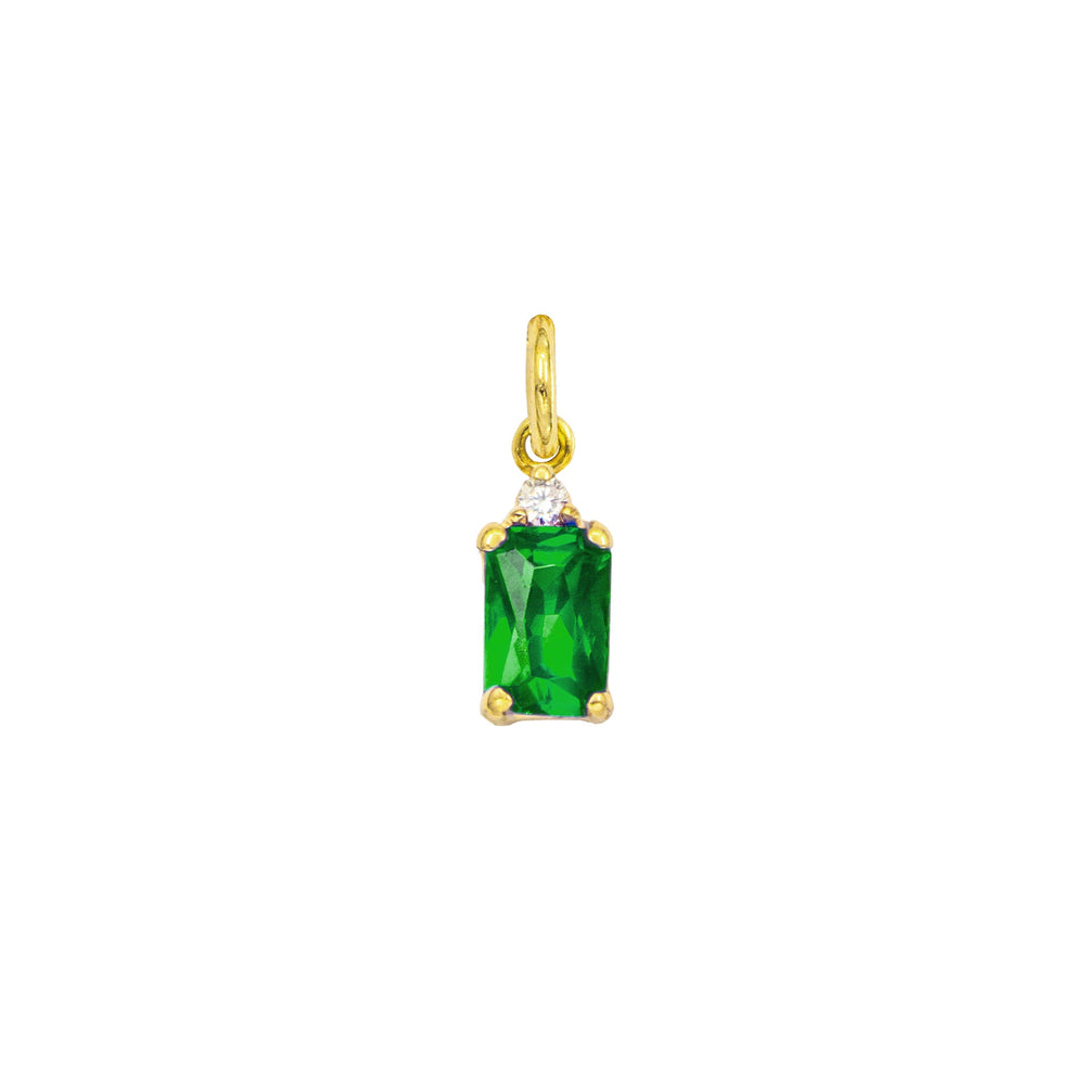 Charm Smeraldo in Oro e Zirconi in oro giallo | Facco Gioielli