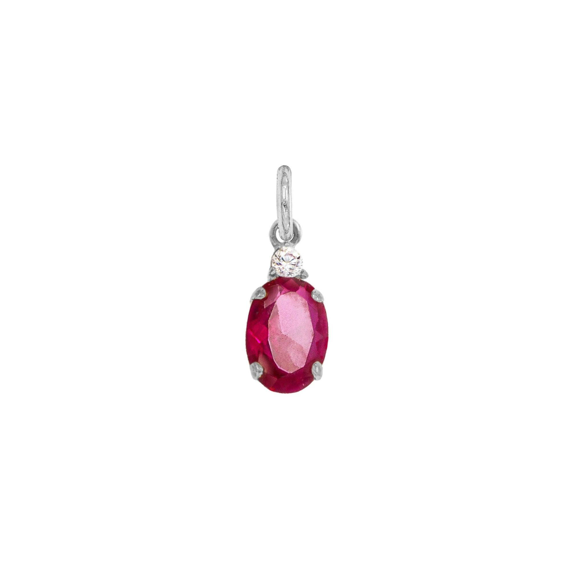 Charm Rubino in Oro e Zirconi