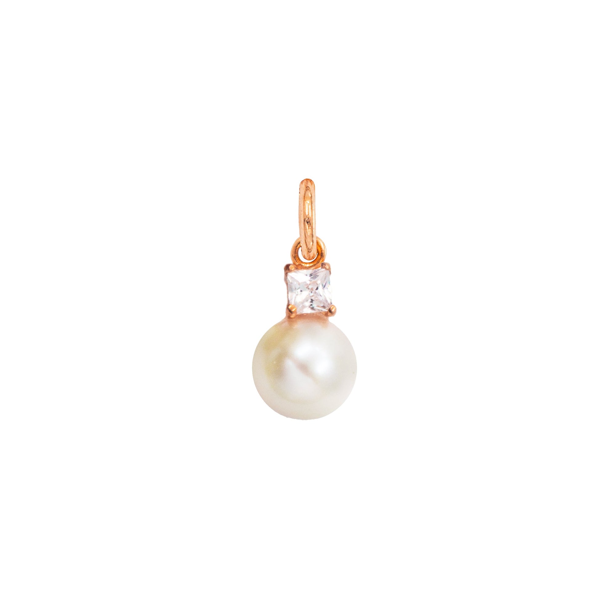 Charm Perla in Oro e Zirconi