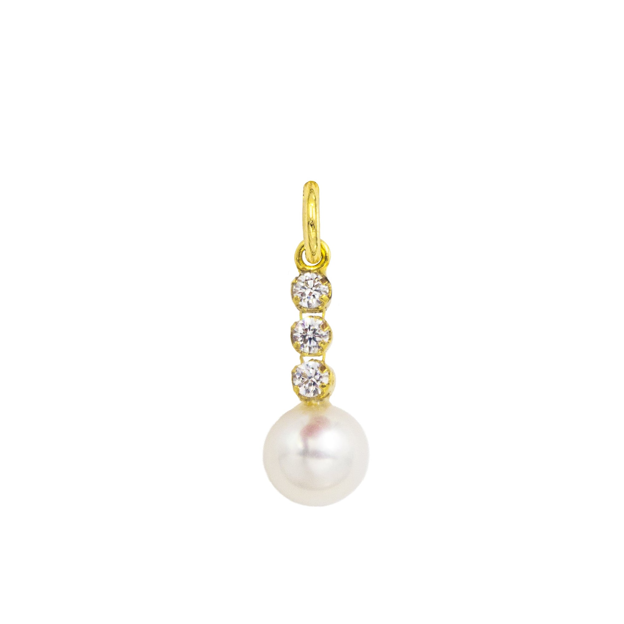 Charm Perla in Oro e Zirconi