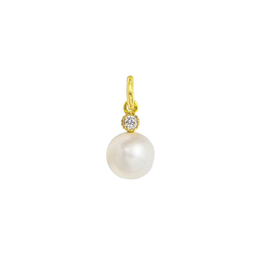 Charm Perla in Oro e Zirconi in oro giallo | Facco Gioielli