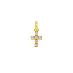 Charm Croce in Oro e Zirconi in oro giallo | Facco Gioielli