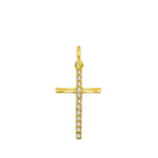 Charm Croce in Oro e Zirconi in oro giallo | Facco Gioielli