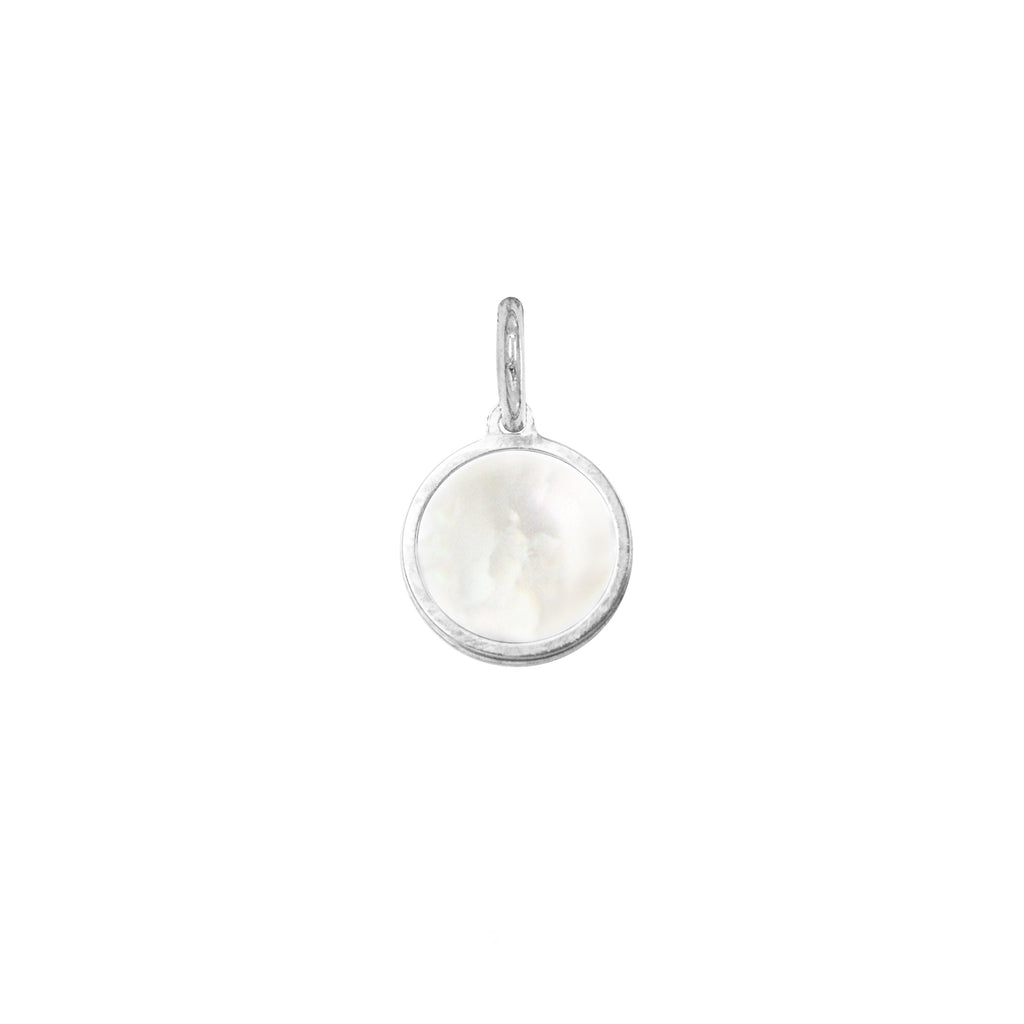 Charm Cerchio in Oro e Madreperla in Oro bianco | Facco Gioielli