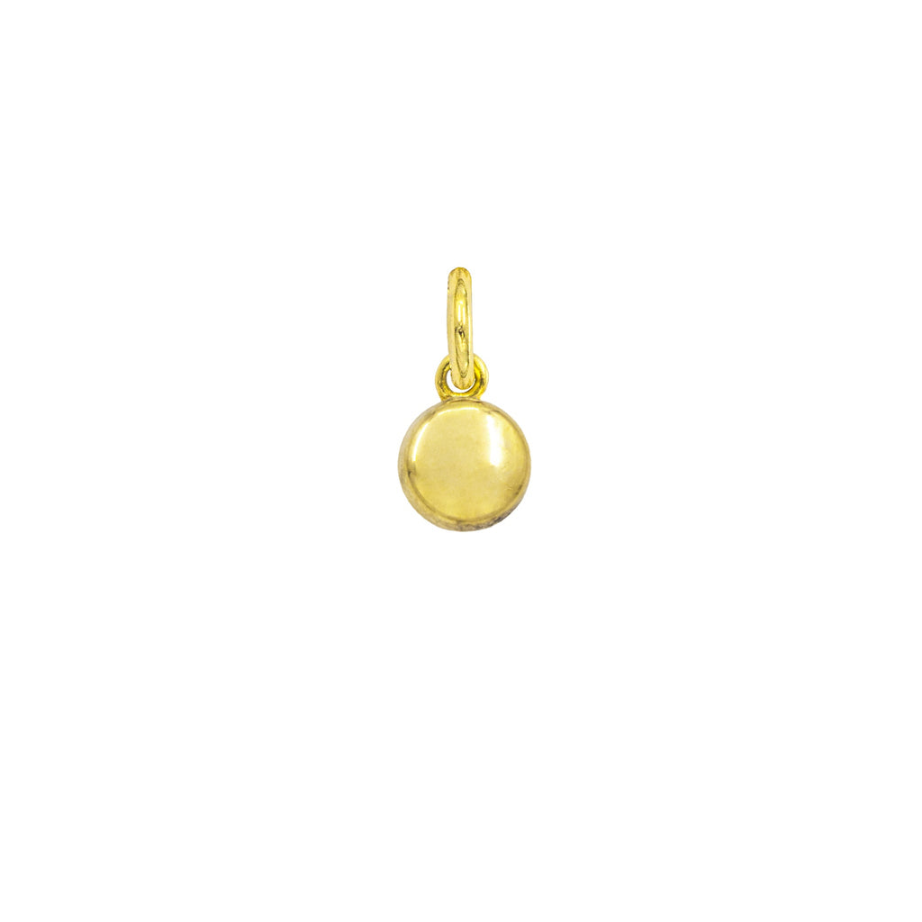 Gold Circle Charm in yellow gold | Facco Gioielli