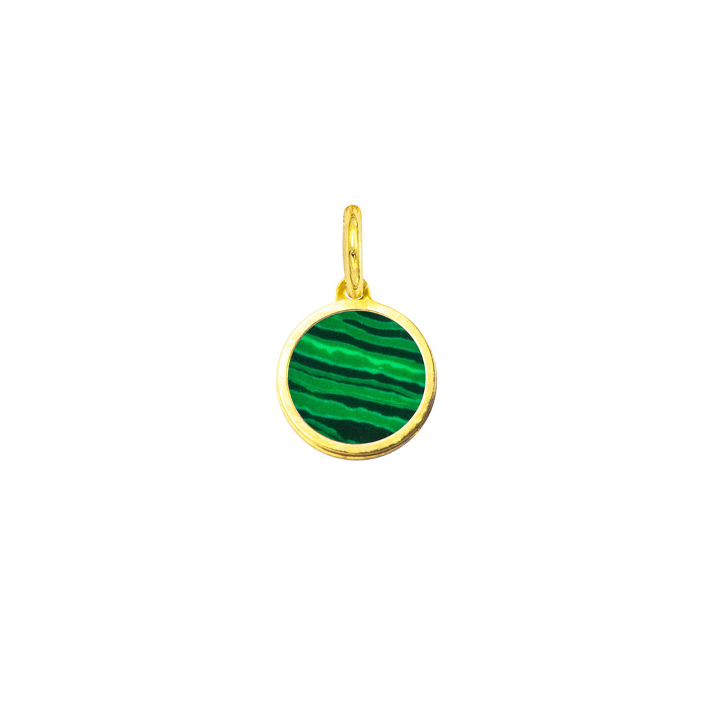 Charm Cerchio in Oro e Malachite in Oro giallo | Facco Gioielli