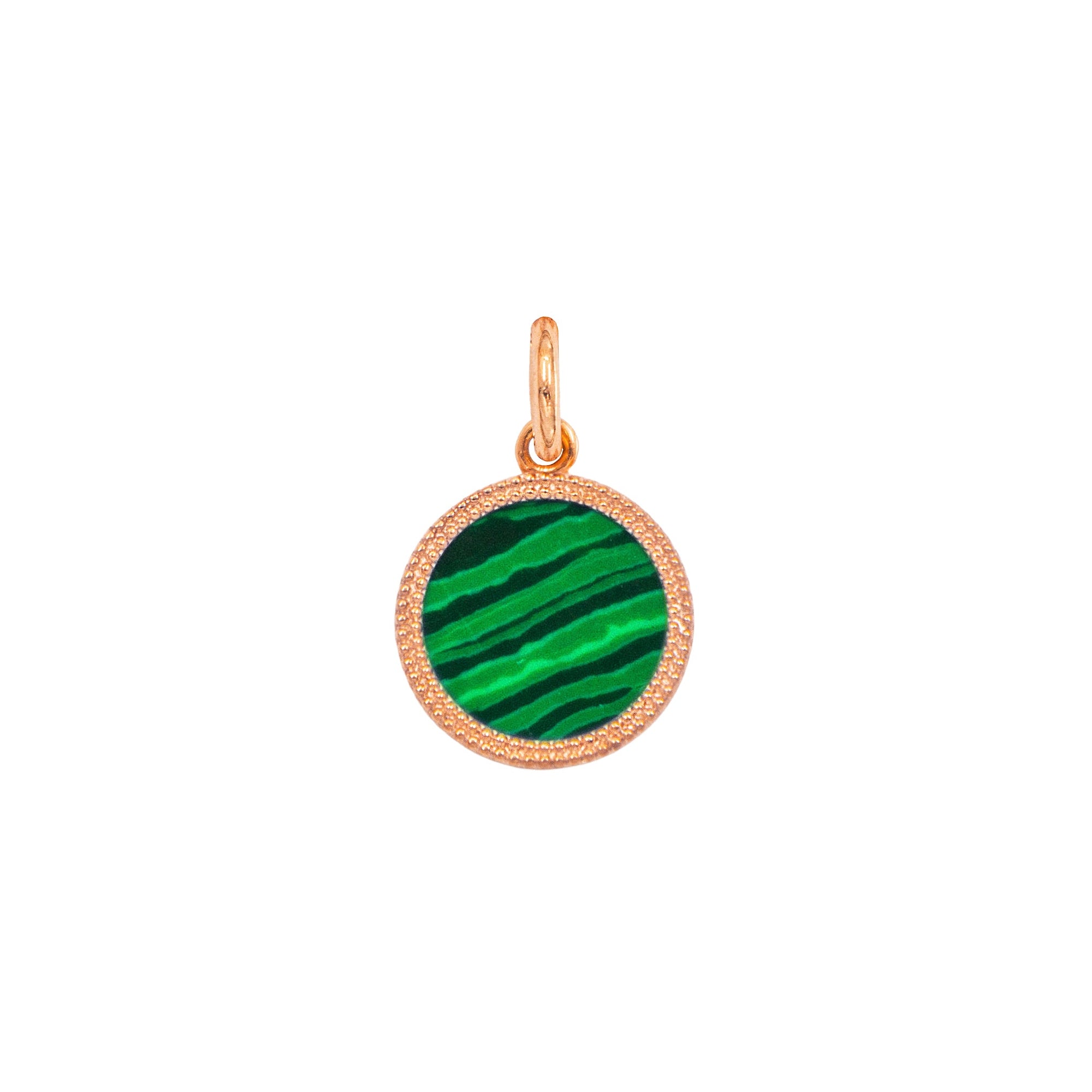 Charm Cerchio in Oro e Malachite