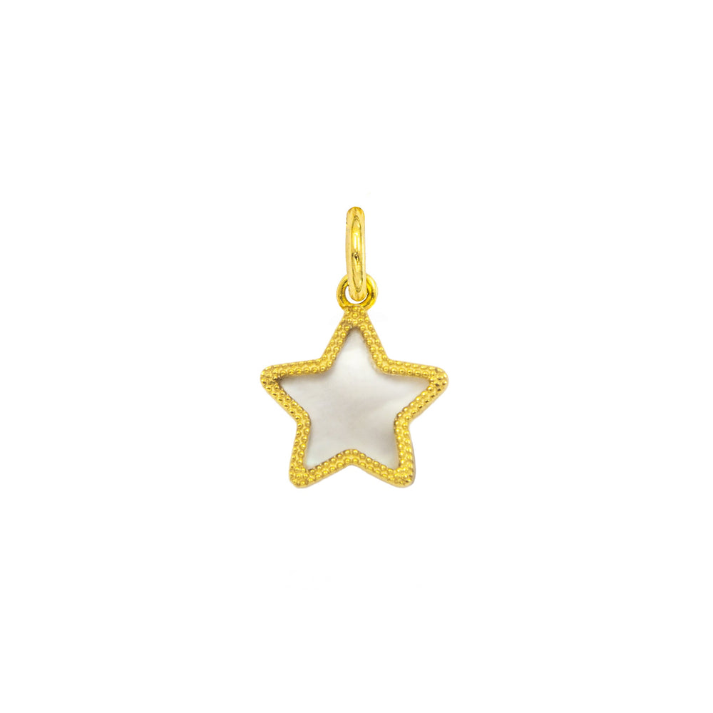 Charm Stella in Oro e Madreperla in oro giallo | Facco Gioielli