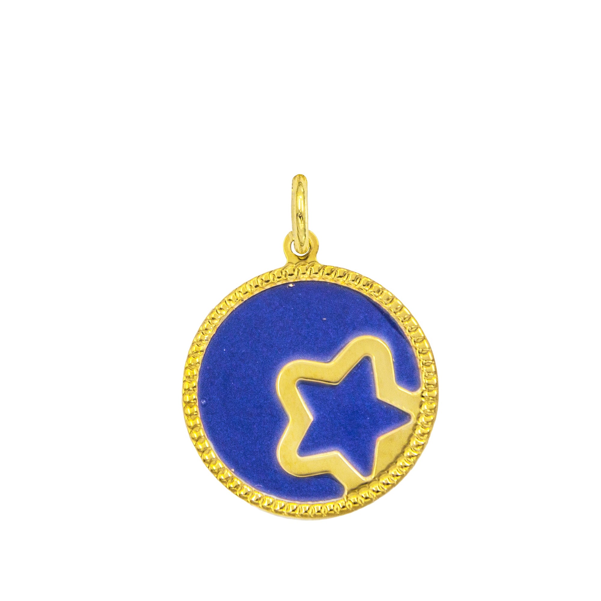 Charm Stella in Oro e Lapislazzuli