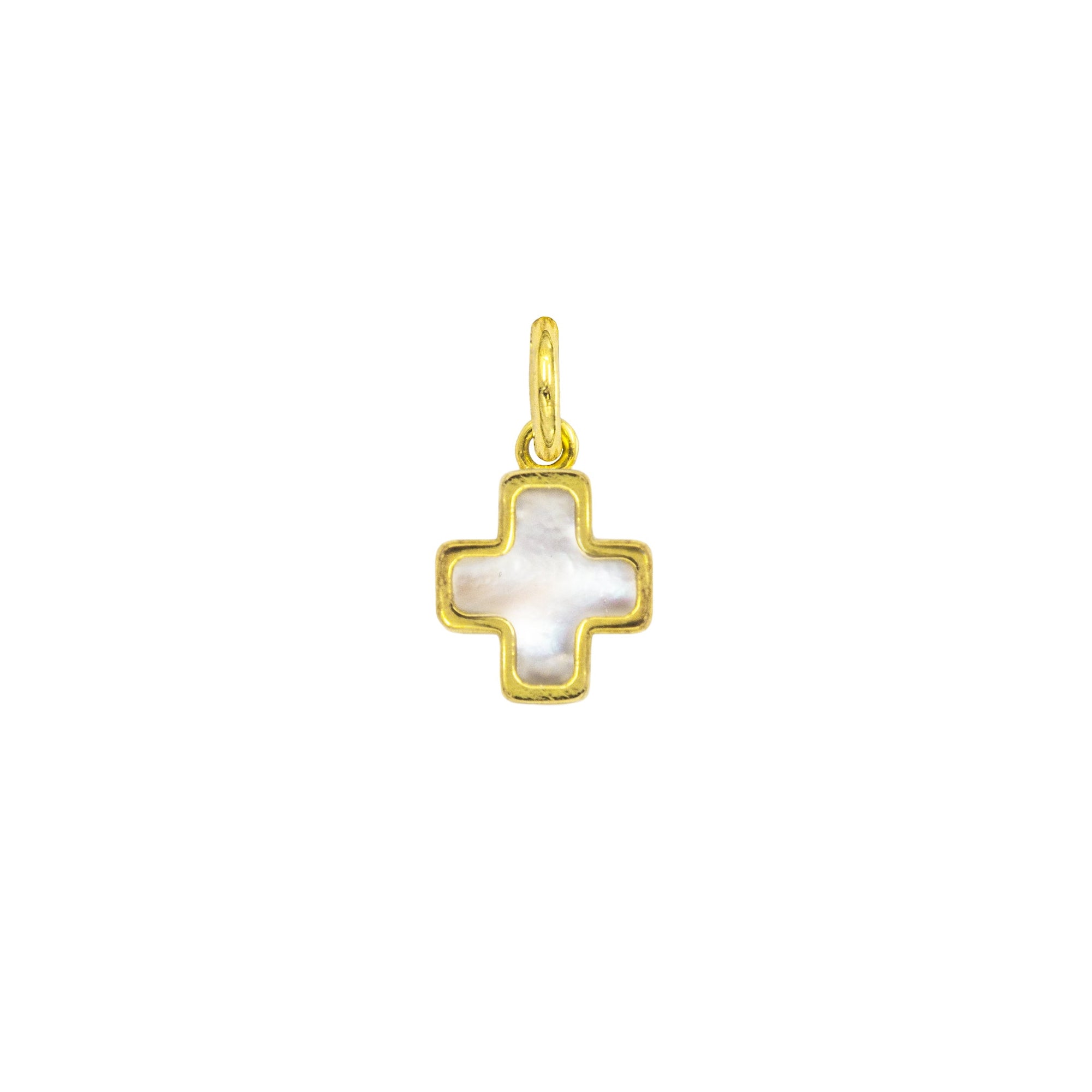 Charm Croce in Oro e Madreperla