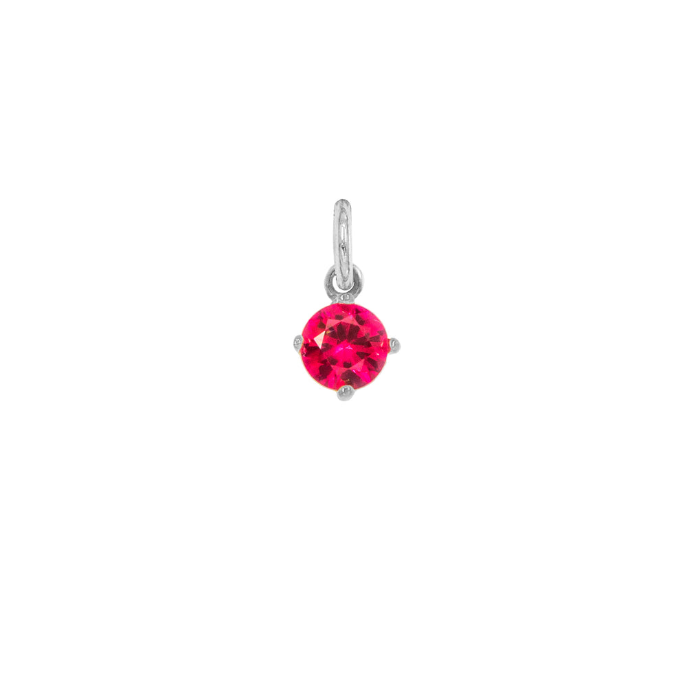 Charm Zircone Rubino Rosso in Oro in Oro bianco | Facco Gioielli