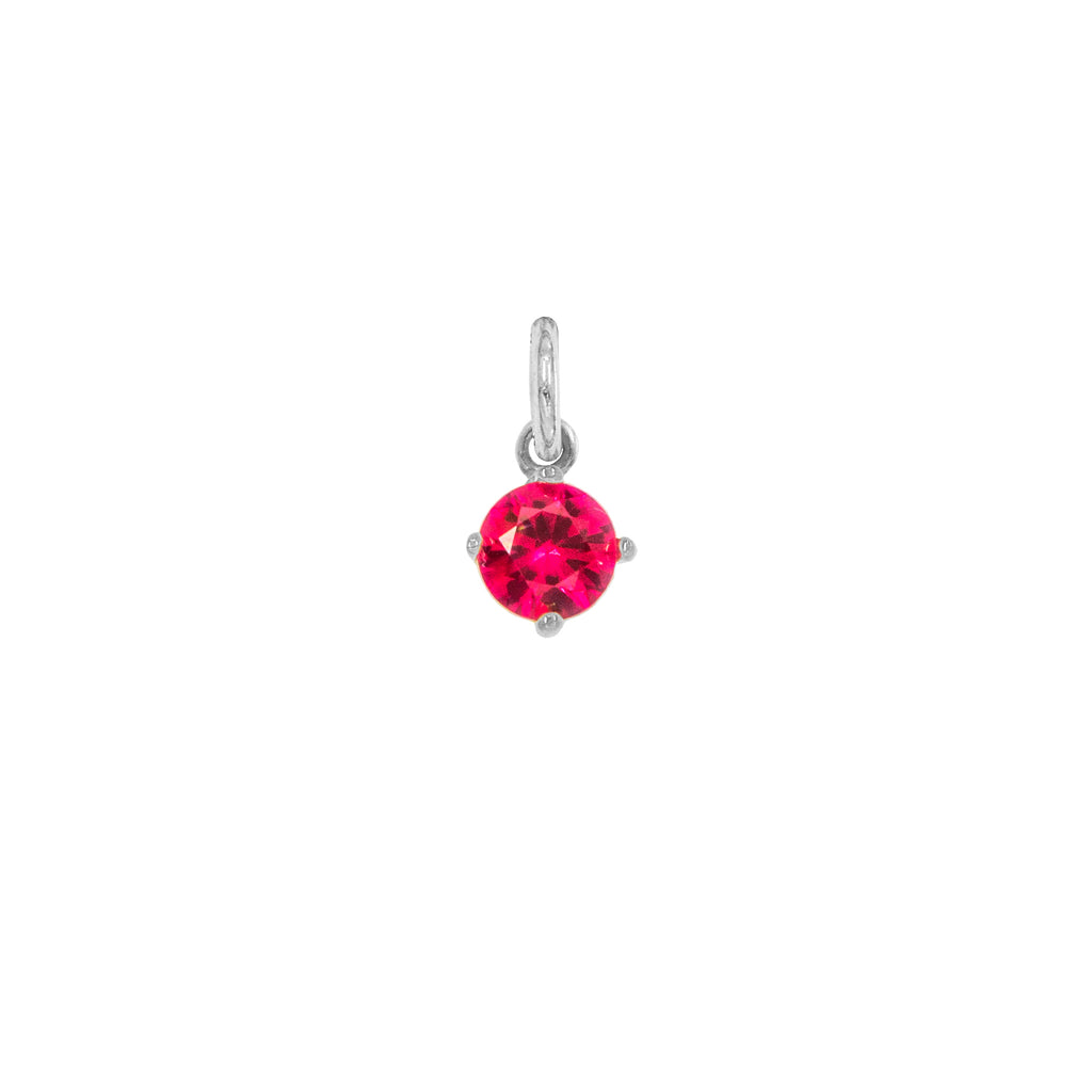 Charm Zircone Rubino Rosso in Oro in Oro bianco | Facco Gioielli