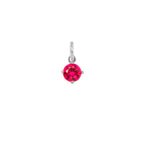 Charm Zircone Rubino Rosso in Oro in Oro bianco | Facco Gioielli