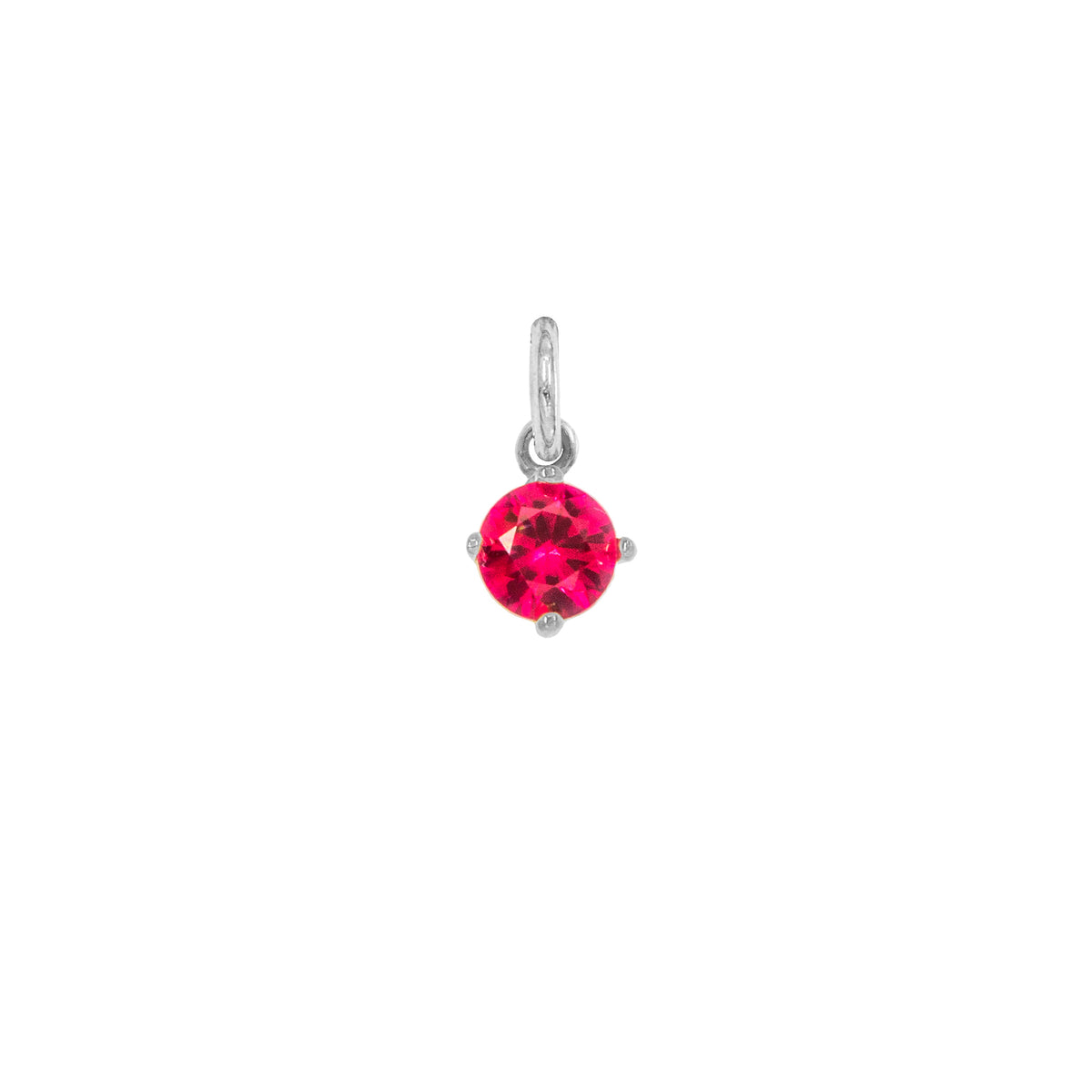 Charm Zircone Rubino Rosso in Oro in Oro bianco | Facco Gioielli