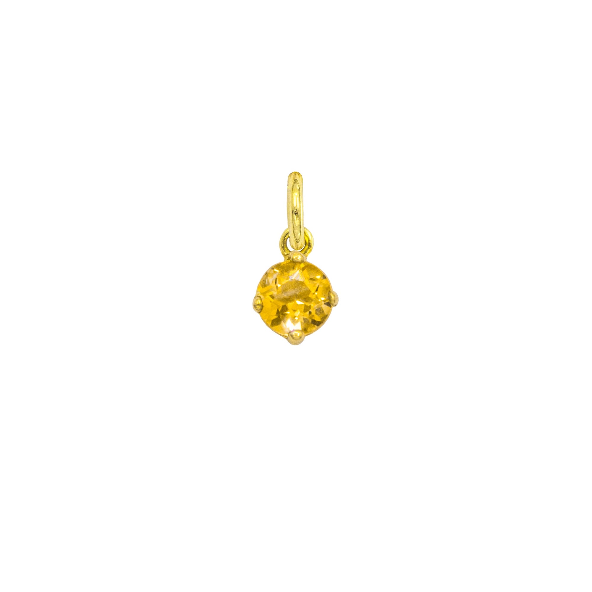 Charm Zircone Giallo in Oro
