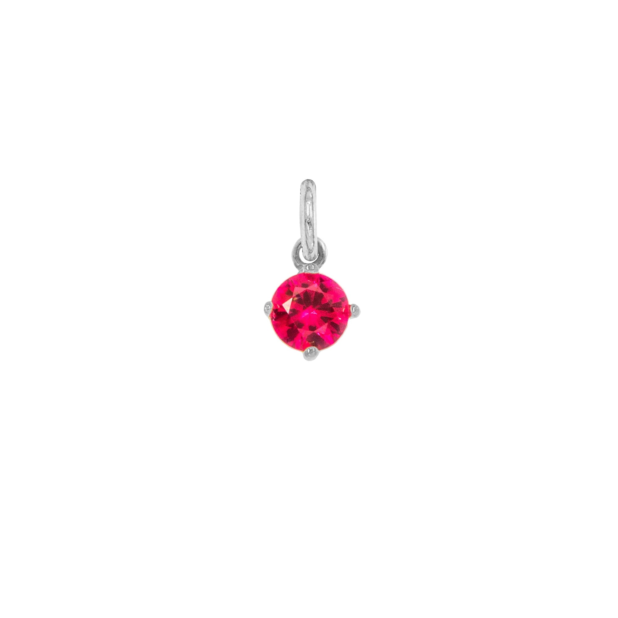 Charm Zircone Rubino in Oro