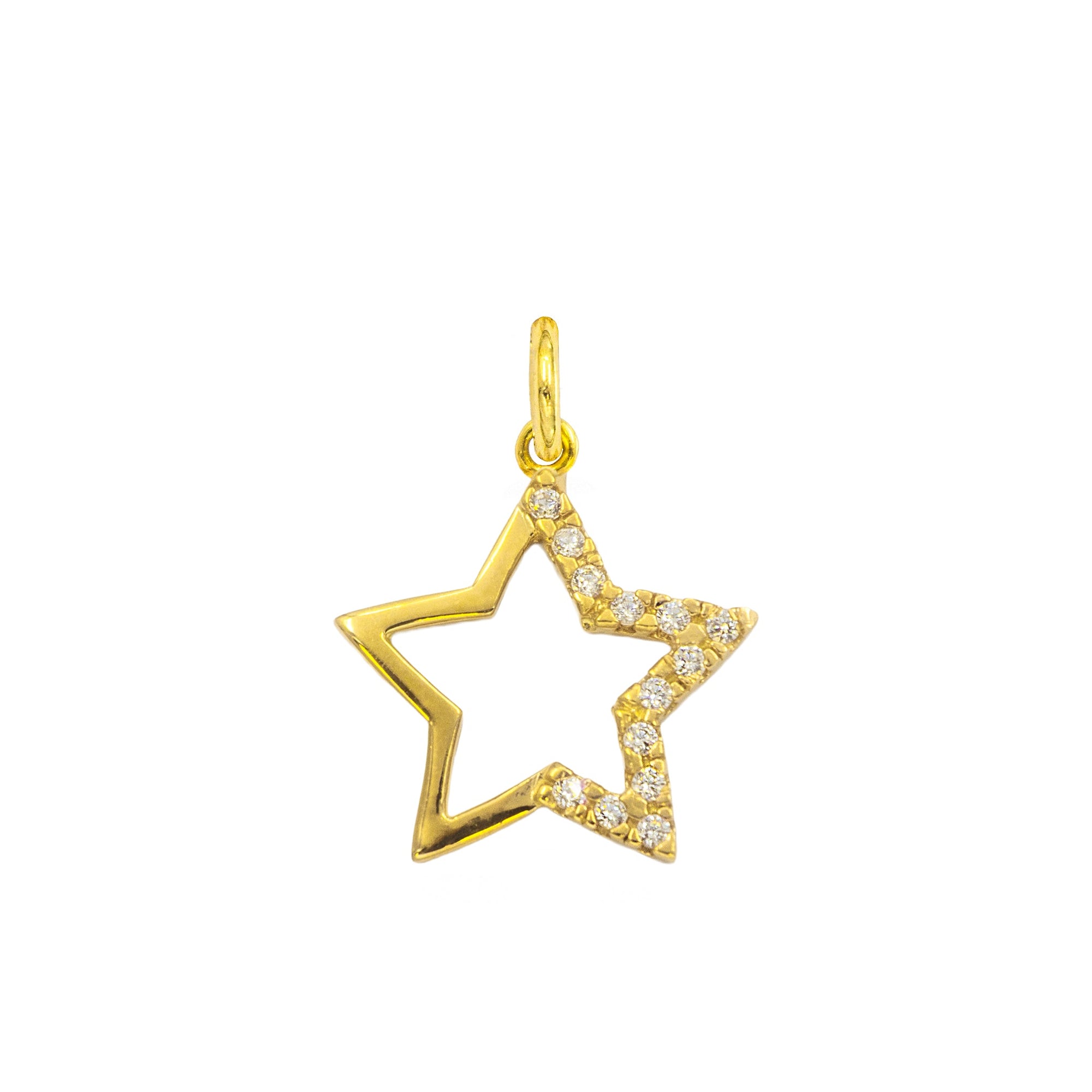 Charm Stella in Oro e Zirconi