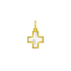 Gold Cross Charm e Madreperla in yellow gold | Facco Gioielli