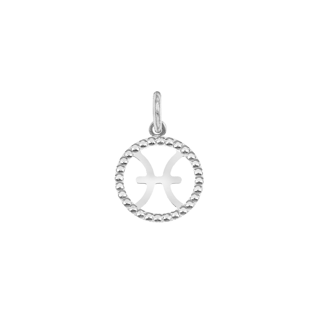 Charm Segno Zodiacale in Oro Pesci Oro Bianco