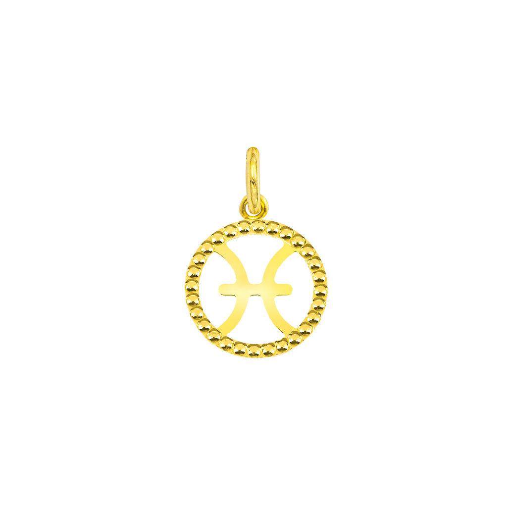 Charm Segno Zodiacale in Oro Pesci Oro Giallo